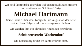 Traueranzeige von Michael Hartmann von SYK