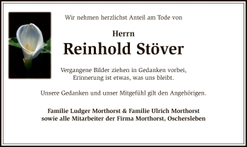 Traueranzeige von Reinhold Stöver von SYK