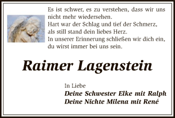 Traueranzeige von Raimer Lagenstein von SYK