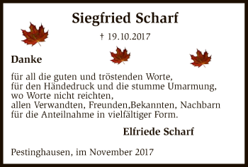 Traueranzeige von Siegfried Scharf von SYK