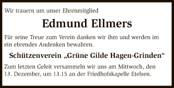 Traueranzeige von Edmund Ellmers von SYK