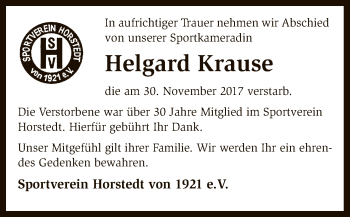 Traueranzeige von Helgard Krause von SYK