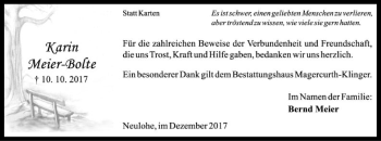 Traueranzeige von Karin Meier-Bolte von SYK