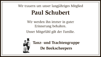 Traueranzeige von Paul Schubert von SYK