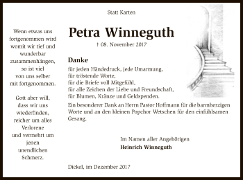 Traueranzeige von Petra Winneguth von SYK