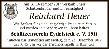 Traueranzeige von Reinhard Heuer von SYK