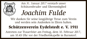 Traueranzeige von Joachim Fulde von SYK