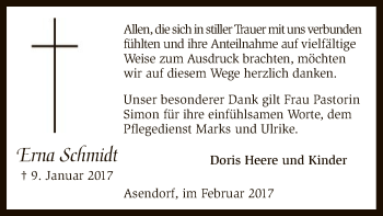 Traueranzeige von Erna Schmidt von SYK