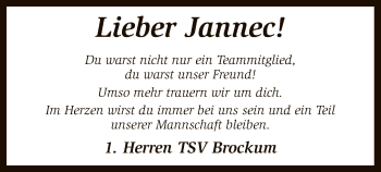 Traueranzeige von Jannec  von SYK