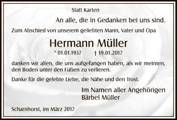 Traueranzeige von Hermann Müller von SYK