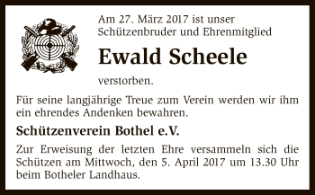 Traueranzeige von Ewald Scheele von SYK