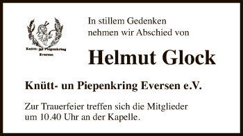 Traueranzeige von Helmut Glock von SYK