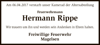 Traueranzeige von Hermann Rippe von SYK