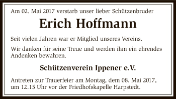 Traueranzeige von Erich Hoffmann von SYK