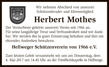 Traueranzeige von Herbert Mothes von SYK