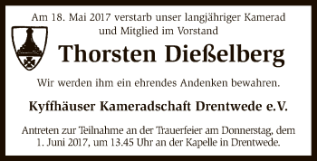 Traueranzeige von Thorsten Dießelberg von SYK