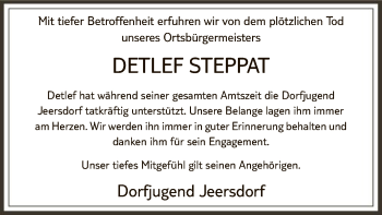 Traueranzeige von Detlef Steppat von SYK