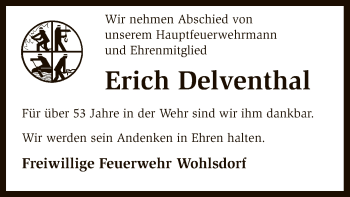 Traueranzeige von Erich Delventhal von SYK