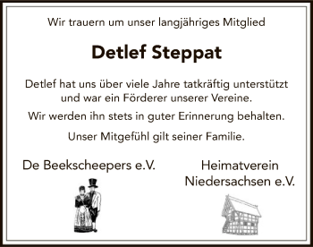 Traueranzeige von Detlef Steppat von SYK