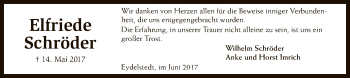 Traueranzeige von Elfriede Schröder von SYK