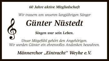 Traueranzeige von Günter Nüstedt von SYK