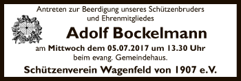 Traueranzeige von Adolf Bockelmann von SYK