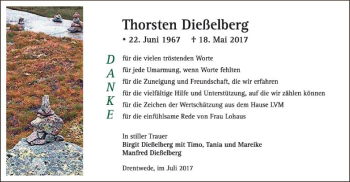 Traueranzeige von Thorsten Dießelberg von SYK