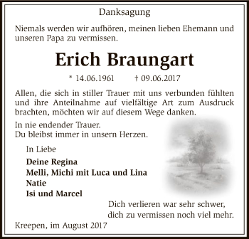 Traueranzeige von Erich Braungart von SYK