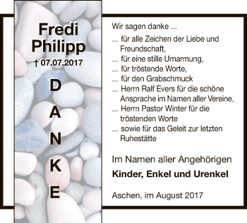 Traueranzeige von Fredi Philipp von SYK