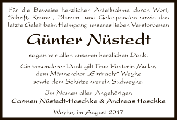 Traueranzeige von Günter Nüstedt von SYK