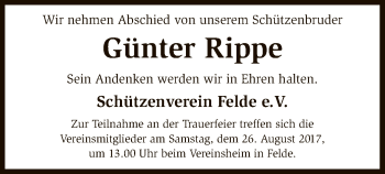 Traueranzeige von Günter Rippe von SYK