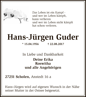 Traueranzeige von Hans-Jürgen Guder von SYK