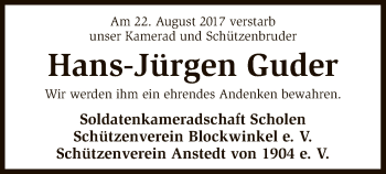 Traueranzeige von Hans-Jürgen Guder von SYK