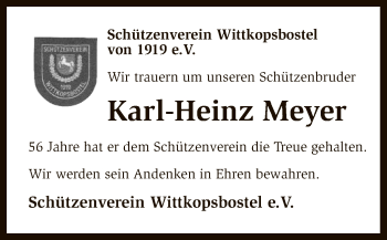 Traueranzeige von Karl-Heinz Meyer von SYK