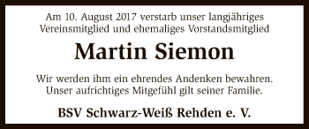 Traueranzeige von Martin Siemon von SYK