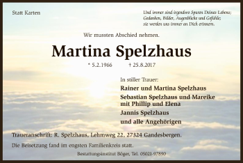 Traueranzeige von Martina Spelzhaus von SYK