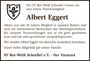 Traueranzeige von Albert Eggert von SYK