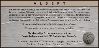 Traueranzeige von Albert Eggert von SYK