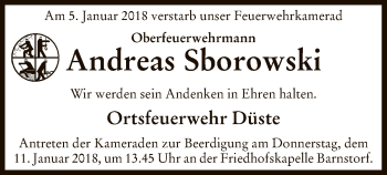 Traueranzeige von Andreas Sborowski von SYK