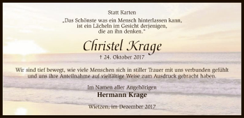 Traueranzeige von Christa Krage von SYK