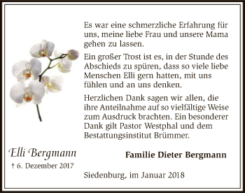 Traueranzeige von Elli Bergmann von SYK