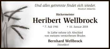 Traueranzeige von Heribert Wellbrock von SYK