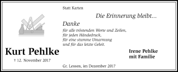 Traueranzeige von Kurt Pehlke von SYK