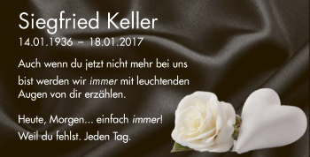 Traueranzeige von Siegfried Keller von SYK