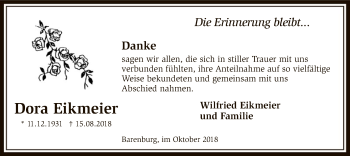 Traueranzeige von Dora Eikmeier von SYK