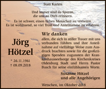 Traueranzeige von Jörg Hötzel von SYK