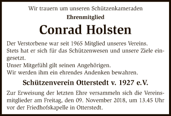 Traueranzeige von Conrad Holsten von SYK