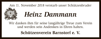 Traueranzeige von Heinz Dammann von SYK