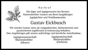 Traueranzeige von Gustav Eickbusch von SYK