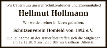 Traueranzeige von Hellmut Hollmann von SYK